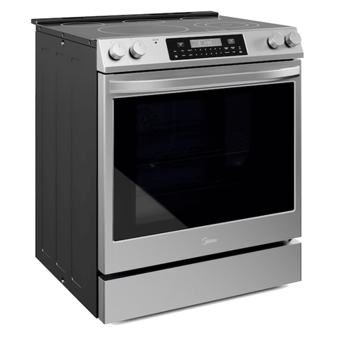 New Midea Glass Top Self-Clean Slide-in Electric Range (Stainless Steel) MES30S2AST