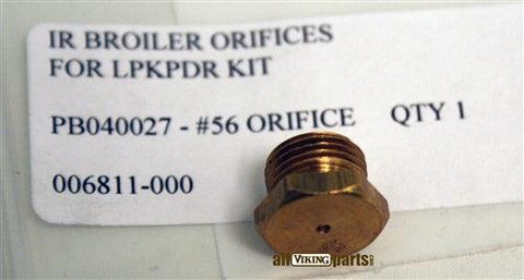 Viking IR Broiler Orifice Kit 006811-000 - Inland Appliance